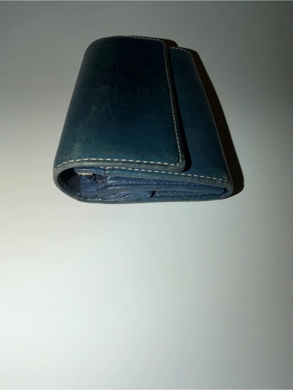Coach Dark Teal Leather Case Style Wallet